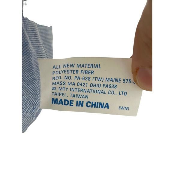 VTG Mty International Blue Boy Easter Bunny In Overalls/Jacket Plush 24" - Picture 10 of 11